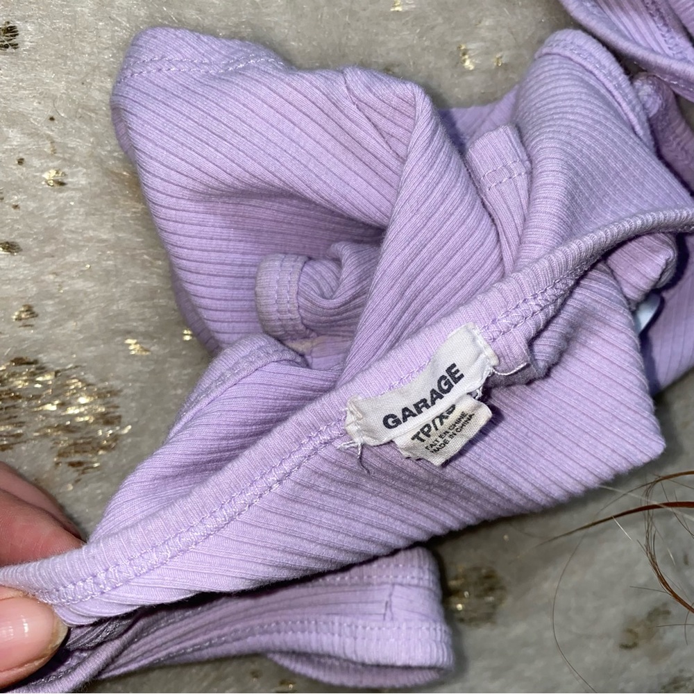 Lilac Ribbed Tank - Picture 4 of 4